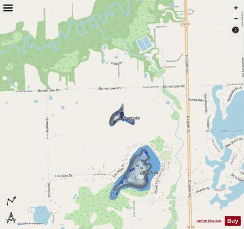 Dipper Lake depth contour Map - i-Boating App - Streets