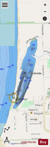 South Bar Lake depth contour Map - i-Boating App - Streets