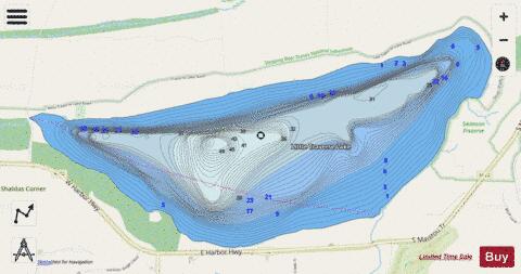 Little Traverse Lake depth contour Map - i-Boating App - Streets