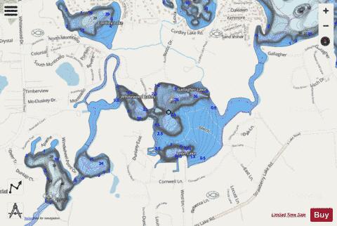 Gallagher Lake depth contour Map - i-Boating App - Streets