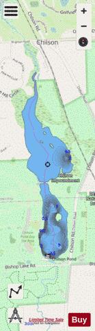 Chilson Impoundment depth contour Map - i-Boating App - Streets