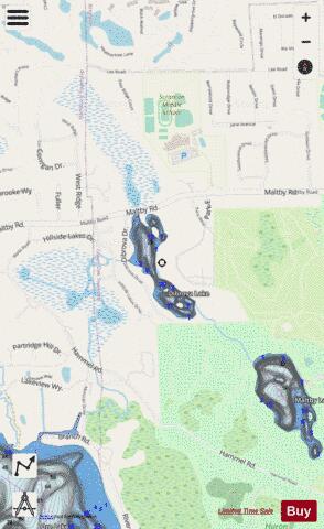 Dibrova Lake depth contour Map - i-Boating App - Streets