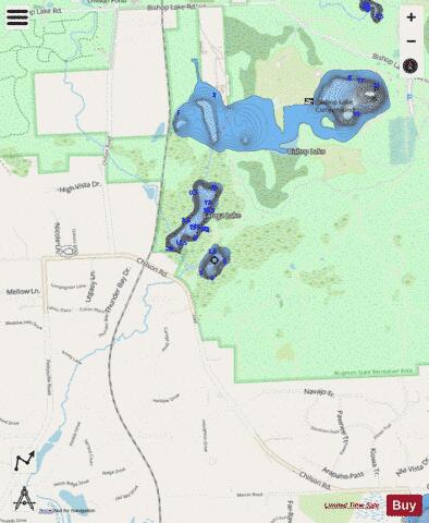 Long Lake, Little depth contour Map - i-Boating App - Streets