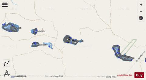 Syphon Lake depth contour Map - i-Boating App - Streets