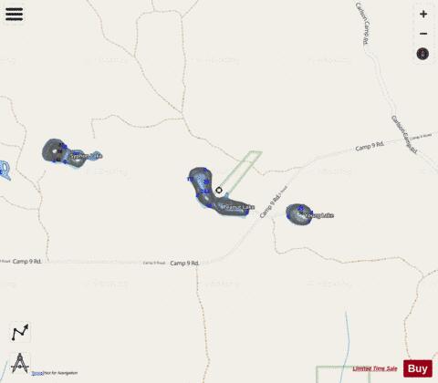 Peanut Lake depth contour Map - i-Boating App - Streets