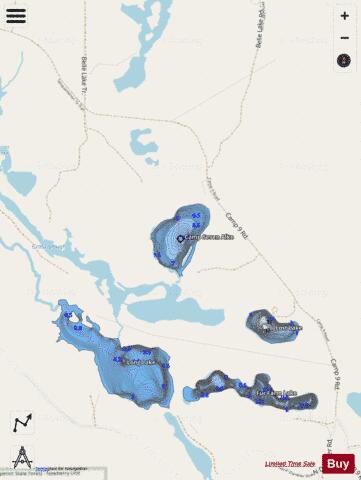 Camp Seven Lake depth contour Map - i-Boating App - Streets