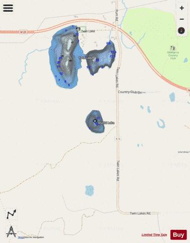 Macki Lake depth contour Map - i-Boating App - Streets