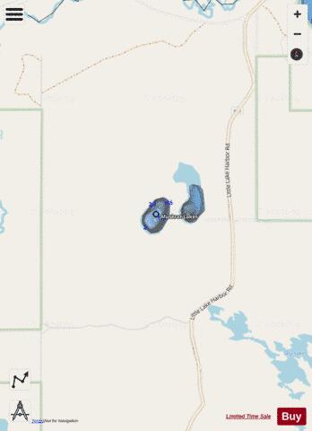 Muskrat Lake, West depth contour Map - i-Boating App - Streets
