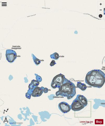 Deer Lake depth contour Map - i-Boating App - Streets
