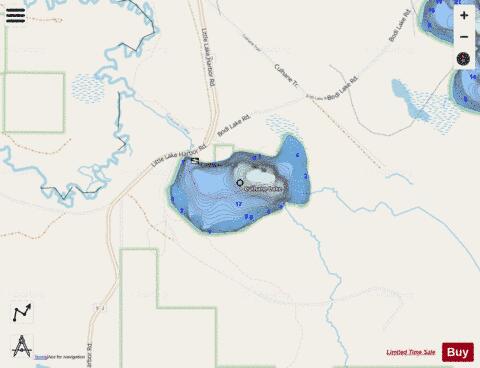 Culhane Lake depth contour Map - i-Boating App - Streets