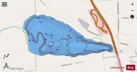 Chain Lake depth contour Map - i-Boating App - Streets