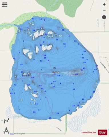 East Lake depth contour Map - i-Boating App - Streets