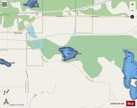 Crossville Lake depth contour Map - i-Boating App - Streets