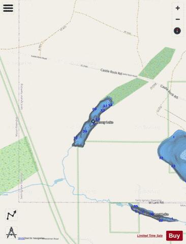 Massey Lake depth contour Map - i-Boating App - Streets