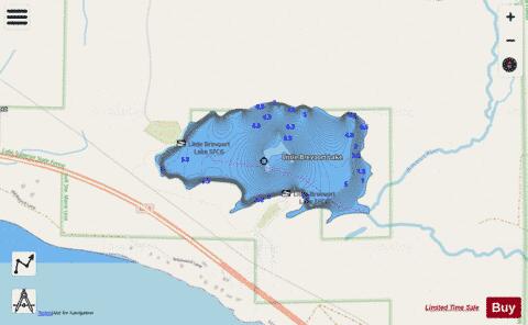 Little Brevoort Lake depth contour Map - i-Boating App - Streets
