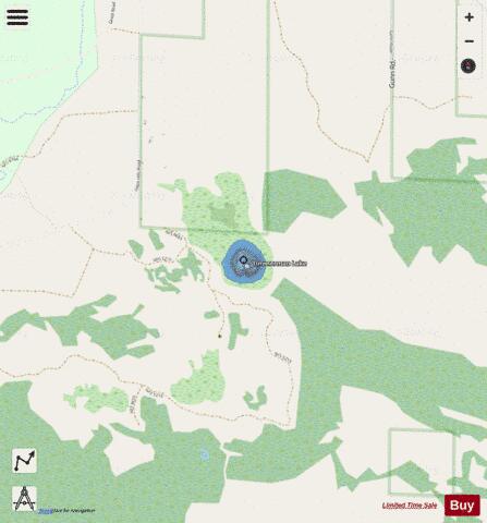 Timmerman Lake depth contour Map - i-Boating App - Streets