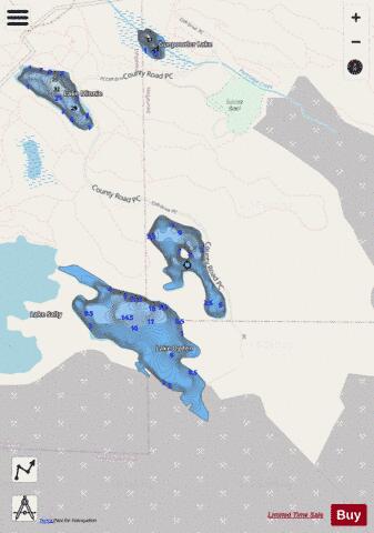 Miller, Lake depth contour Map - i-Boating App - Streets