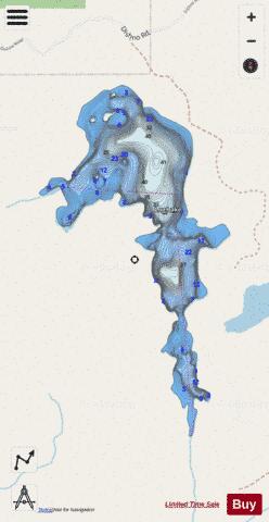 Log Lake depth contour Map - i-Boating App - Streets