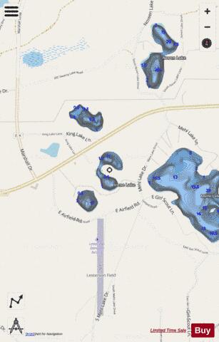 Irene Lake depth contour Map - i-Boating App - Streets