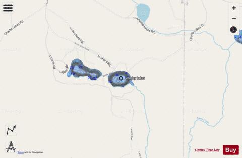 Charley Lake (east) depth contour Map - i-Boating App - Streets