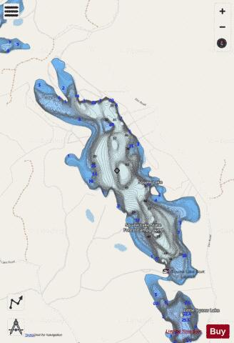 Squaw Lake depth contour Map - i-Boating App - Streets