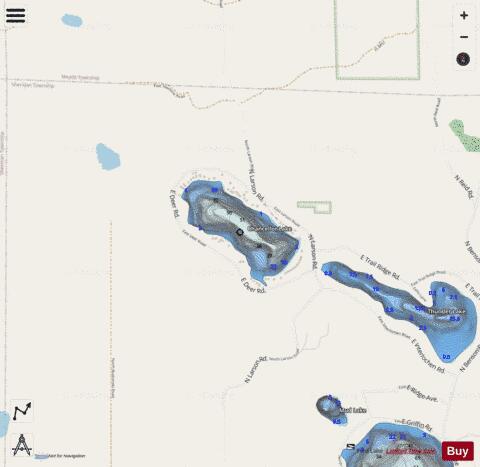 Chancellor Lake depth contour Map - i-Boating App - Streets