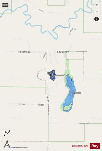 Watassa Lake depth contour Map - i-Boating App - Streets
