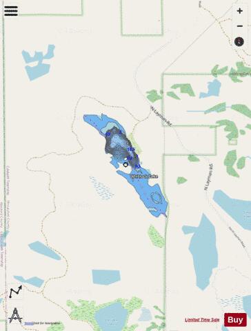 Whitlock Lake depth contour Map - i-Boating App - Streets