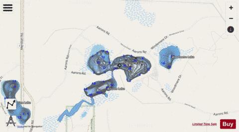 Spectacle Lake (Middle depth contour Map - i-Boating App - Streets