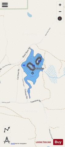 Foch Lakes depth contour Map - i-Boating App - Streets
