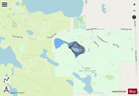Britton Lake depth contour Map - i-Boating App - Streets
