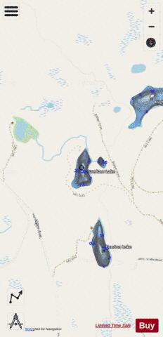 Sawkaw Lake depth contour Map - i-Boating App - Streets