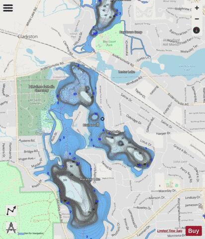 Lotus Lake depth contour Map - i-Boating App - Streets