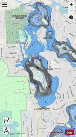 Maceday Lake depth contour Map - i-Boating App - Streets