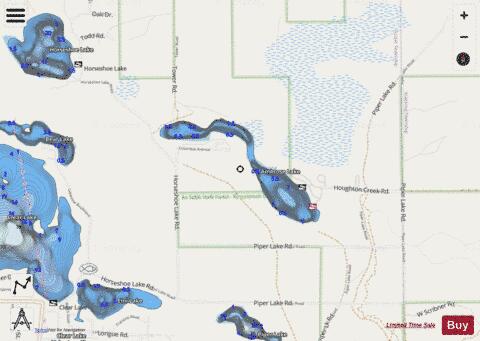 Ambrose Lake depth contour Map - i-Boating App - Streets