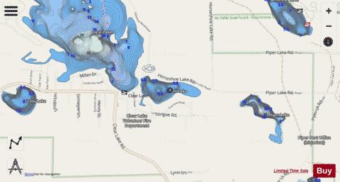 Elni Lake depth contour Map - i-Boating App - Streets