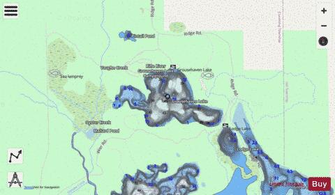 Grousehaven Lake depth contour Map - i-Boating App - Streets