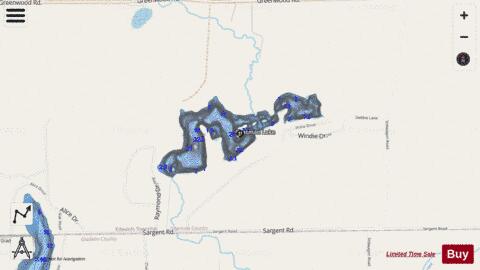 Chatman Lake depth contour Map - i-Boating App - Streets