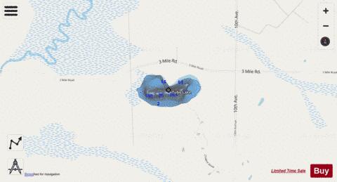 Tubs Lake depth contour Map - i-Boating App - Streets