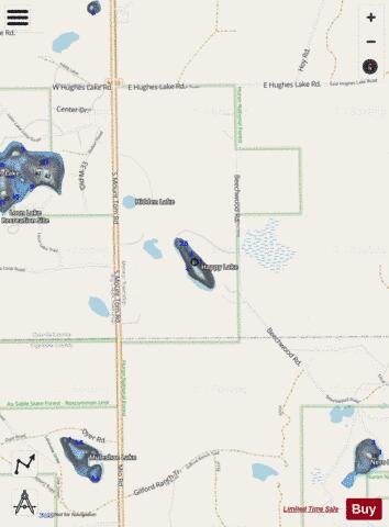 Happy Lake depth contour Map - i-Boating App - Streets