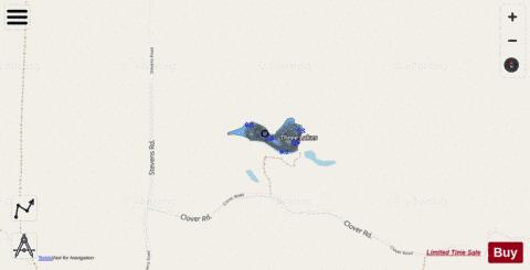 Three Lakes (Middle) depth contour Map - i-Boating App - Streets