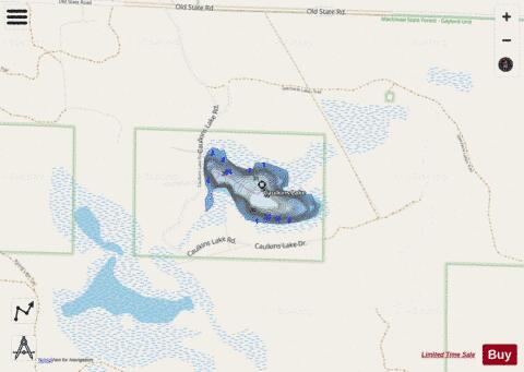 Caulkins Lake depth contour Map - i-Boating App - Streets