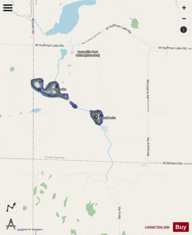 Fitzek Lake depth contour Map - i-Boating App - Streets