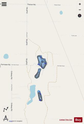 Porcupine Lake #2 depth contour Map - i-Boating App - Streets