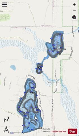 Bell Marie Lake depth contour Map - i-Boating App - Streets