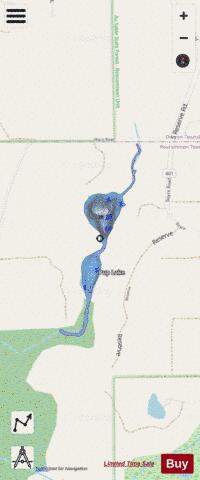 Pup Lake depth contour Map - i-Boating App - Streets