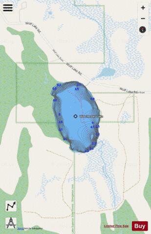 Worchester Lake depth contour Map - i-Boating App - Streets