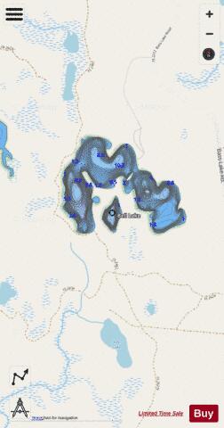 Bell Lake depth contour Map - i-Boating App - Streets