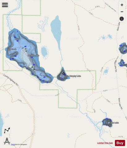 Little Murphy Lake depth contour Map - i-Boating App - Streets