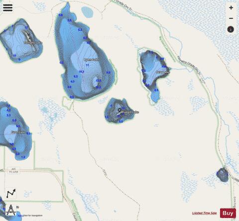Bluegill Lake depth contour Map - i-Boating App - Streets